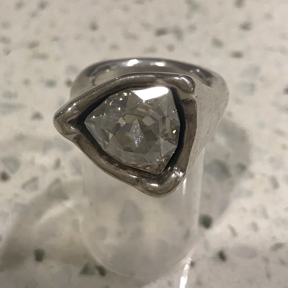 Silver Silver Uno de 50 Ring